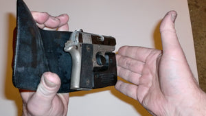 Wallet style top covered back pocket holster for licensed concealed weapon Colt Mustang Pocketlite
