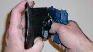 Wallet style top covered back pocket holster for licensed concealed weapon carry of Sig Sauer P938