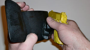 Wallet style top covered back pocket holster for licensed concealed weapon carry of Kimber Micro 380