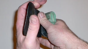 Wallet style top covered back pocket holster for licensed concealed weapon carry of Seecamp 32 380