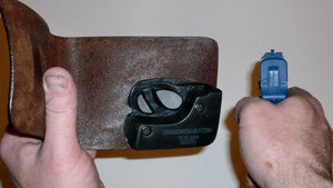 Wallet style top covered back pocket holster for licensed concealed weapon carry of Sig Sauer P290