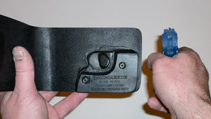 Wallet style top covered back pocket holster for licensed concealed weapon carry of Sig Sauer P938